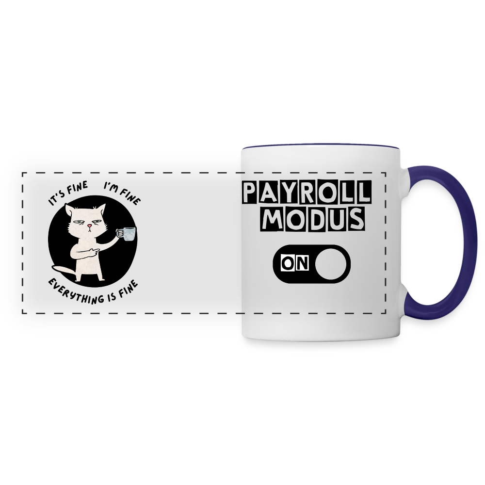 Panoramatasse - Payroll Modus - Weiß/Kobaltblau
