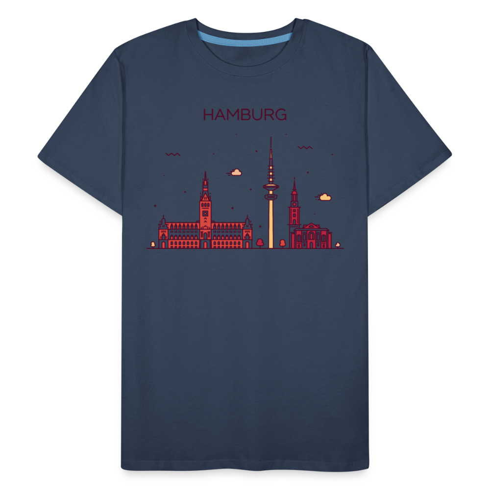 Männer Premium Bio T-Shirt - Hamburg - Navy