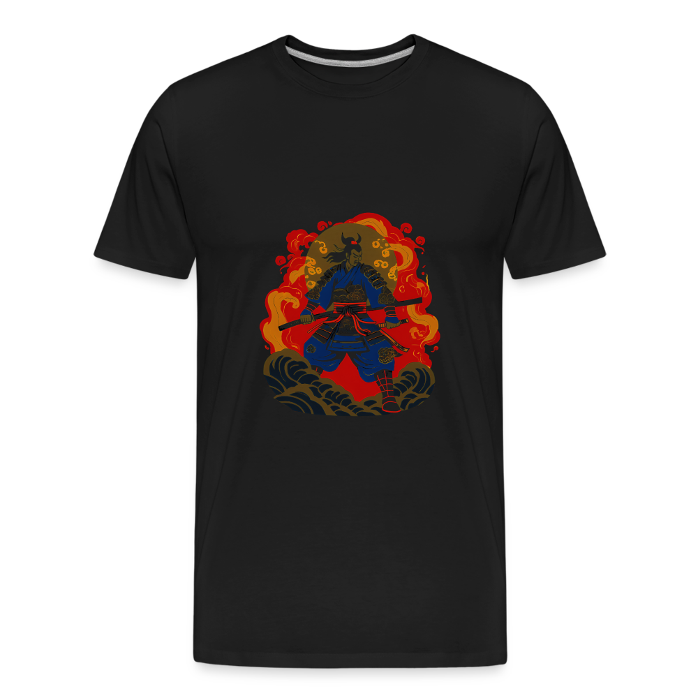 Männer Premium Bio T-Shirt - Samurai Bushido - Schwarz