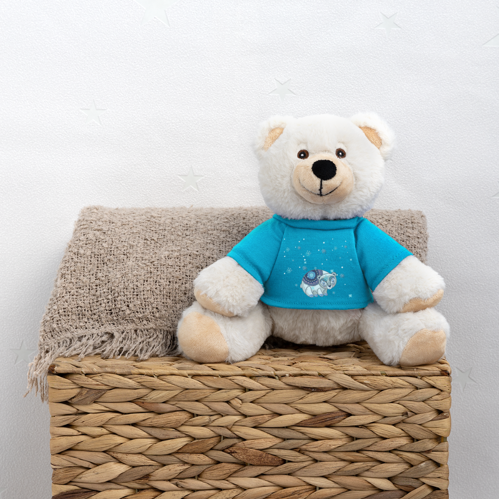 MiniFeet® RecycelBär® Creme - Snow - Atollblau