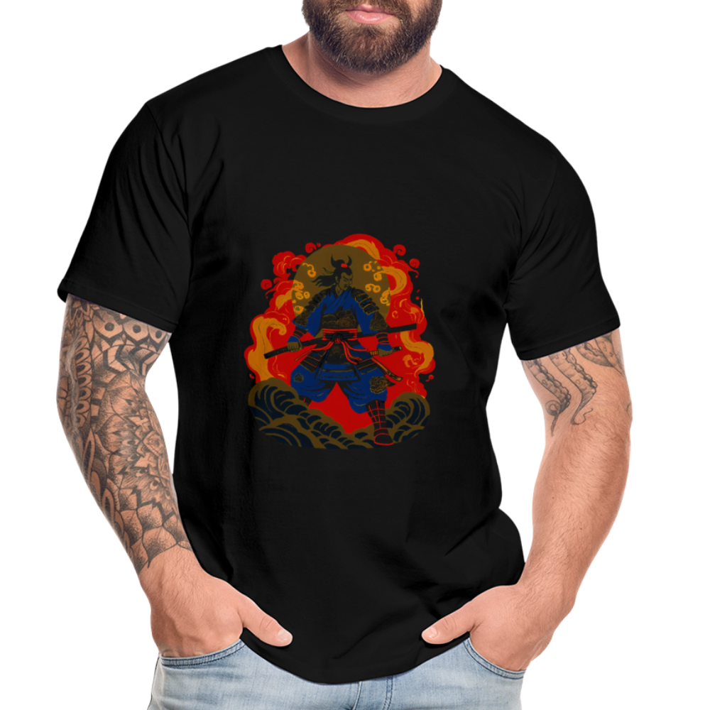 Männer Premium Bio T-Shirt - Samurai Bushido - Schwarz