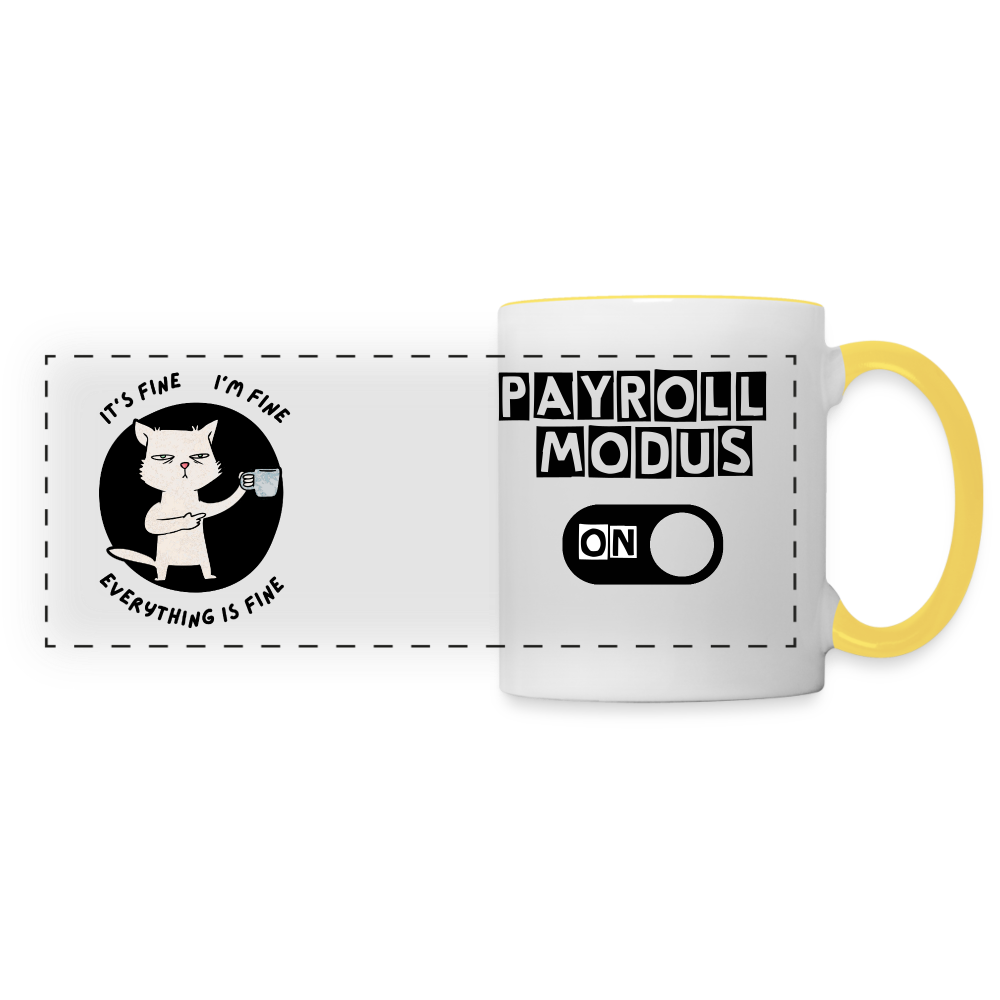 Panoramatasse - Payroll Modus - Weiß/Gelb