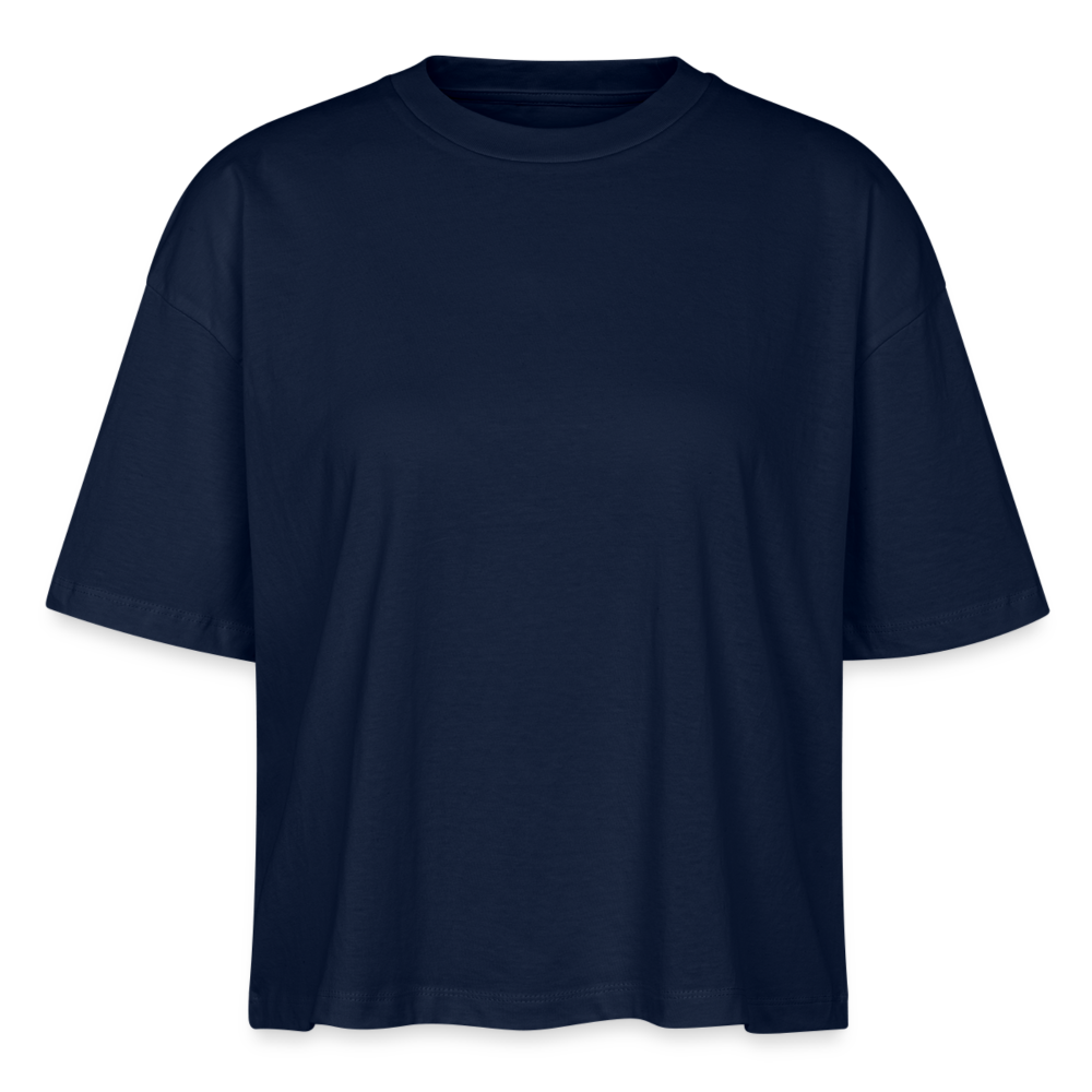 Stanley/Stella Frauen Boxy Bio-T-Shirt Nova - Geisha Flower - Navy