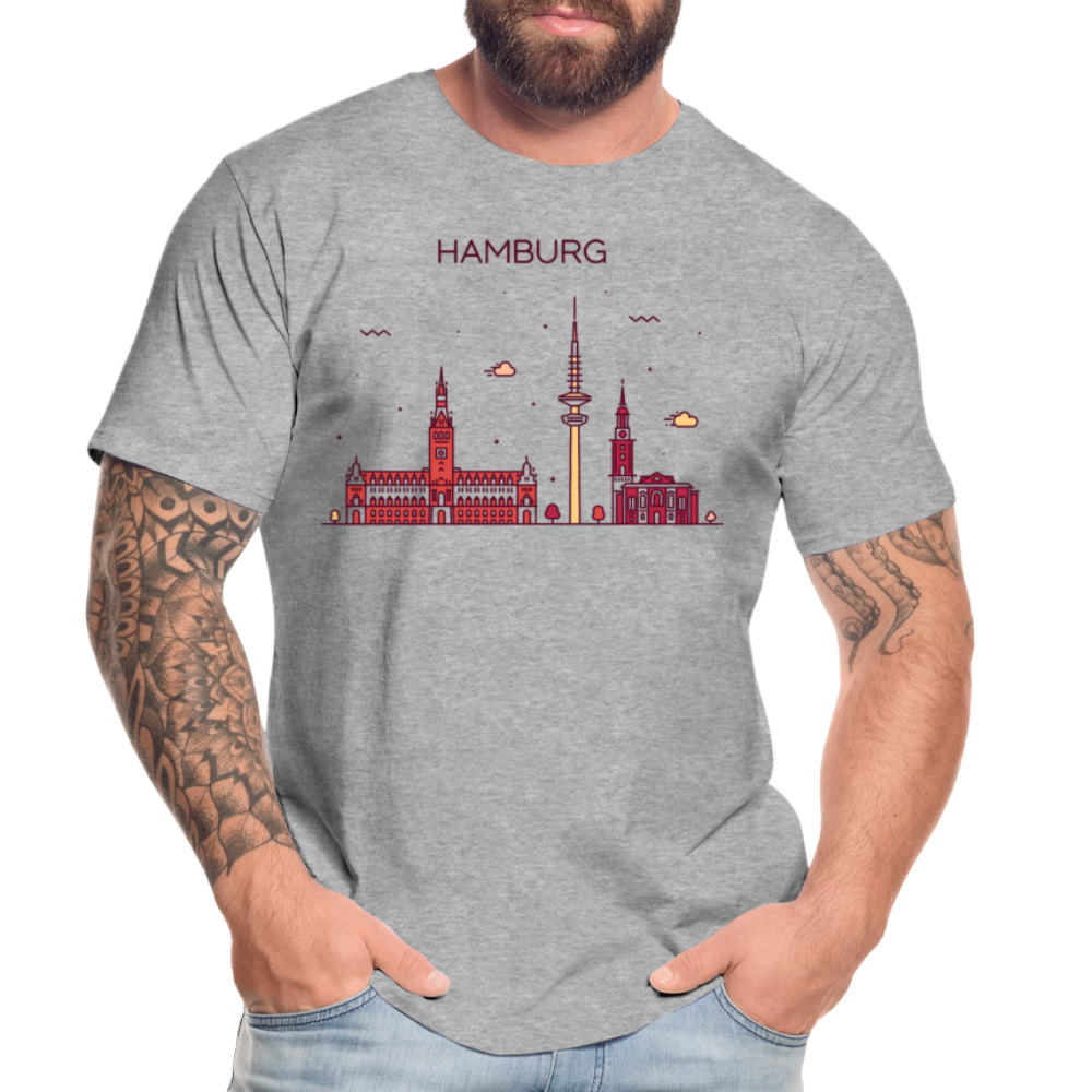 Männer Premium Bio T-Shirt - Hamburg - Grau meliert