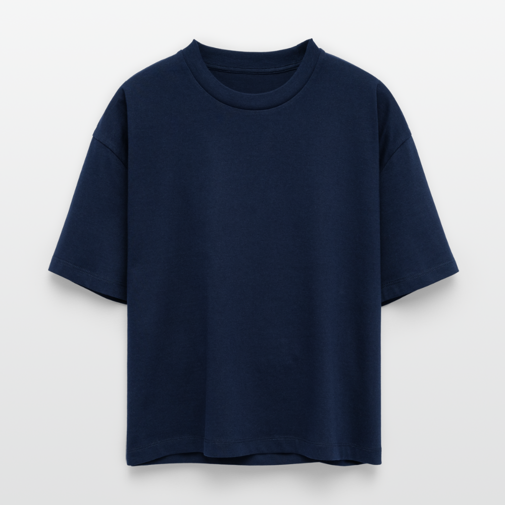 Stanley/Stella Frauen Boxy Bio-T-Shirt Nova - Geisha Flower - Navy