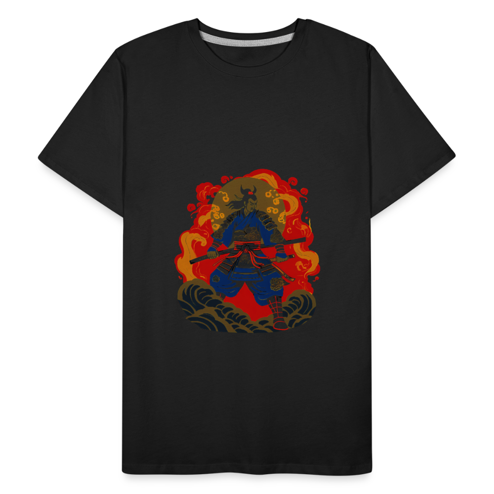 Männer Premium Bio T-Shirt - Samurai Bushido - Schwarz