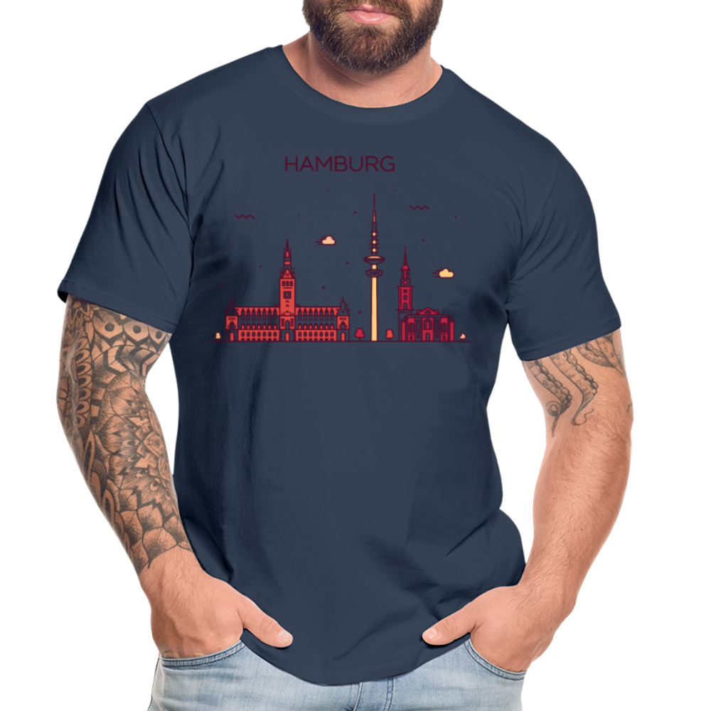 Männer Premium Bio T-Shirt - Hamburg - Navy