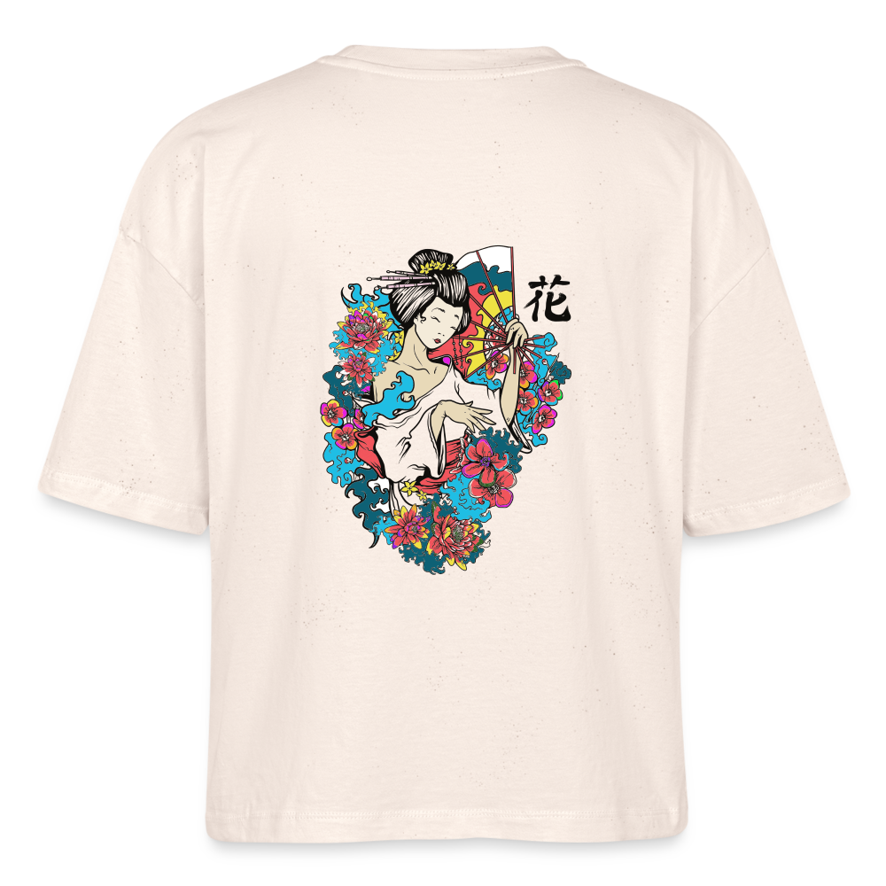 Stanley/Stella Frauen Boxy Bio-T-Shirt Nova - Geisha Flower - Naturweiß