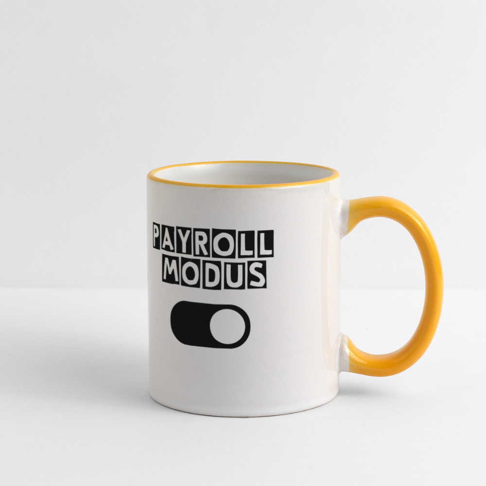 Panoramatasse - Payroll Modus - Weiß/Gelb