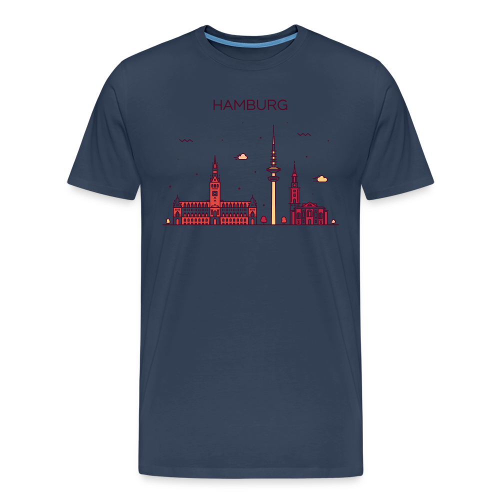 Männer Premium Bio T-Shirt - Hamburg - Navy