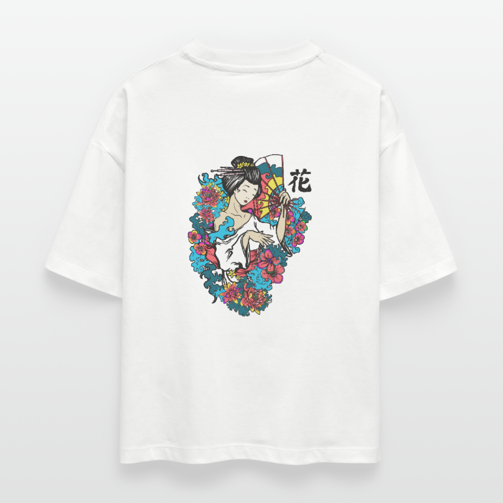 Stanley/Stella Frauen Boxy Bio-T-Shirt Nova - Geisha Flower - Weiß