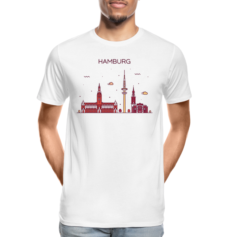 Männer Premium Bio T-Shirt - Hamburg - Weiß