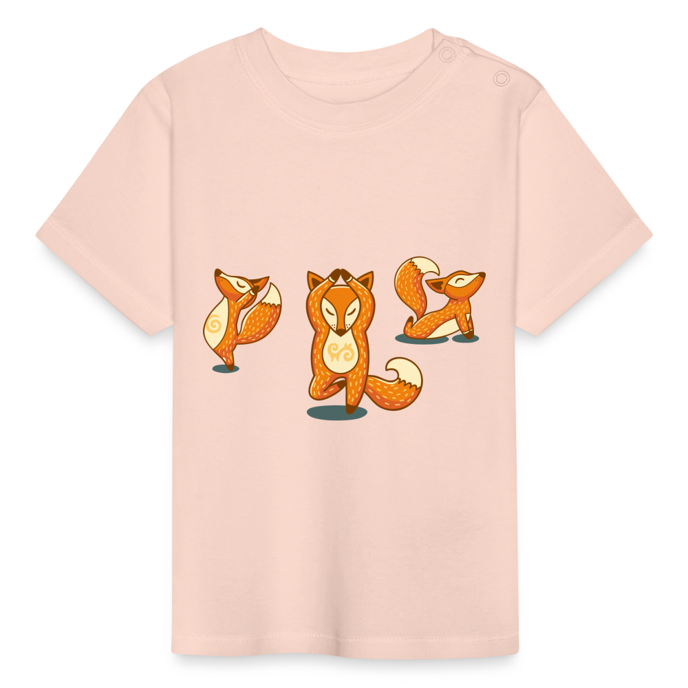 Baby T-Shirt - yoga fox - Kristallrosa
