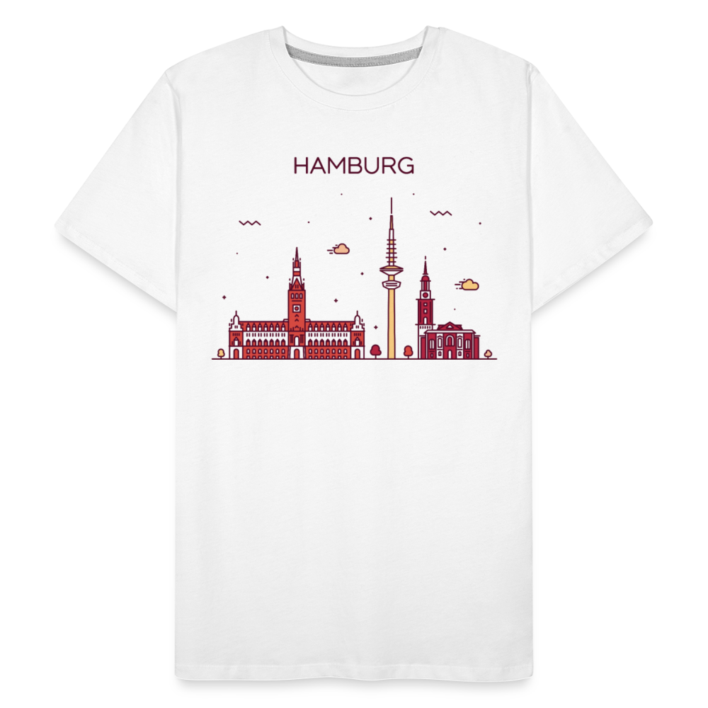 Männer Premium Bio T-Shirt - Hamburg - Weiß