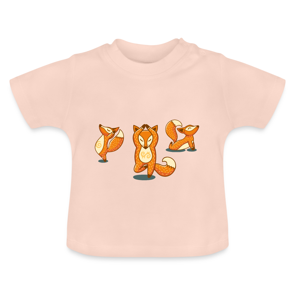 Baby T-Shirt - yoga fox - Kristallrosa