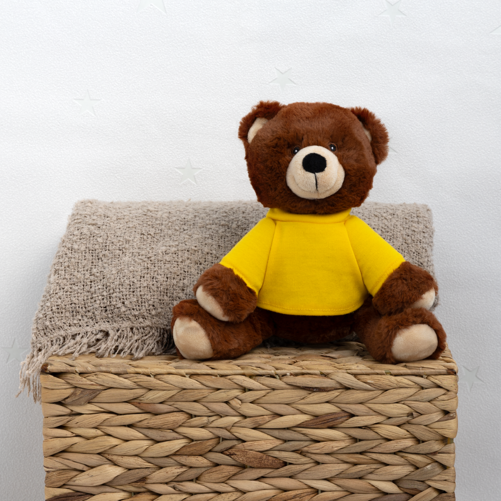 MiniFeet® RecycelBär® Braun - wald - Sonnengelb