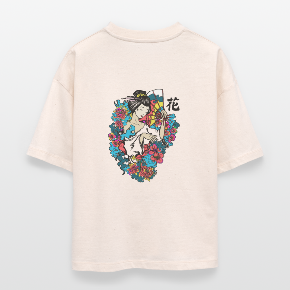 Stanley/Stella Frauen Boxy Bio-T-Shirt Nova - Geisha Flower - Naturweiß