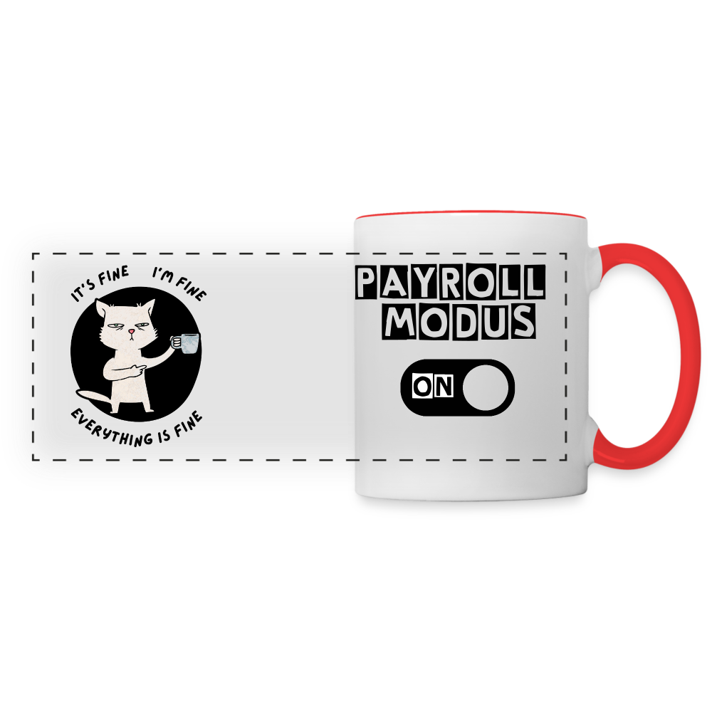 Panoramatasse - Payroll Modus - Weiß/Rot