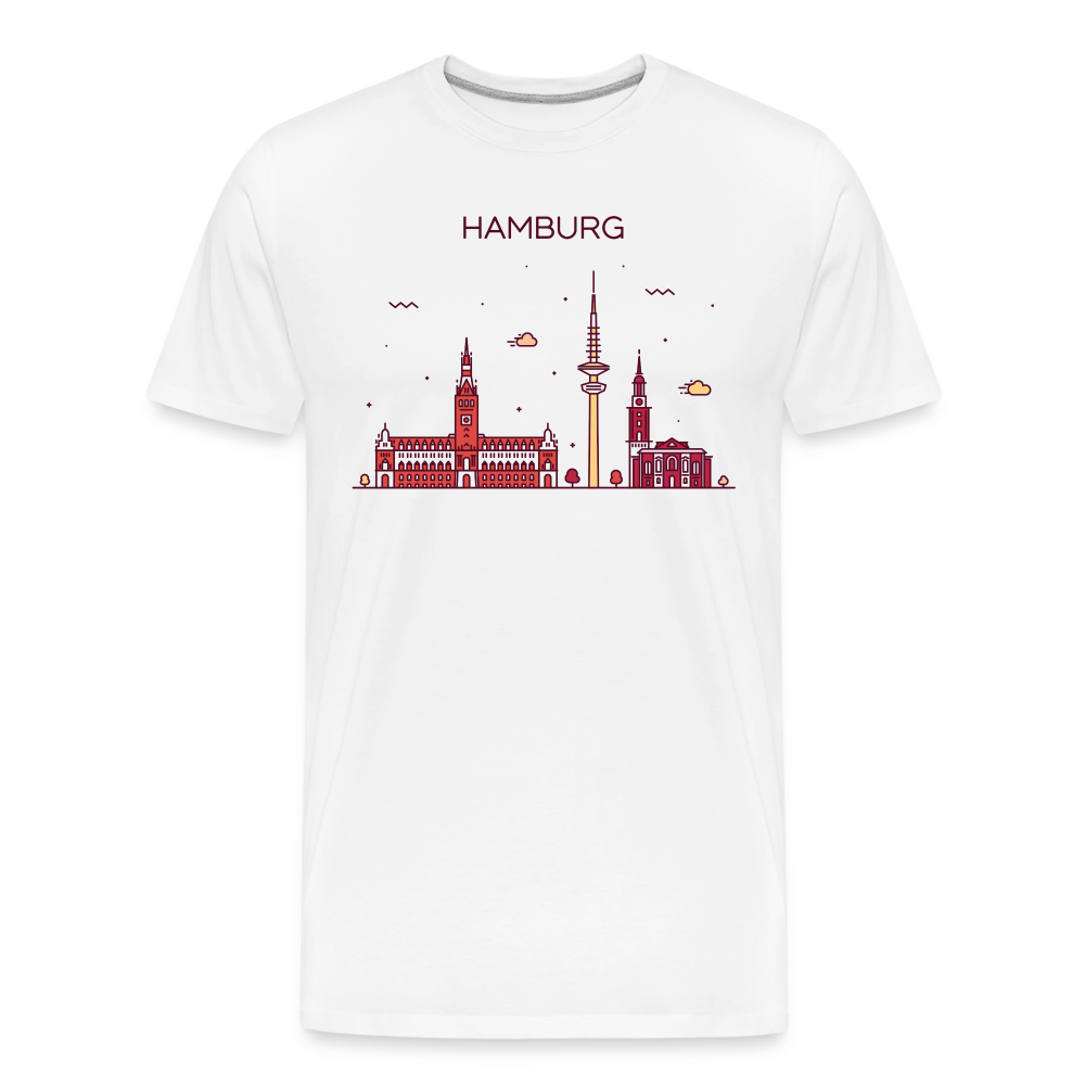 Männer Premium Bio T-Shirt - Hamburg - Weiß
