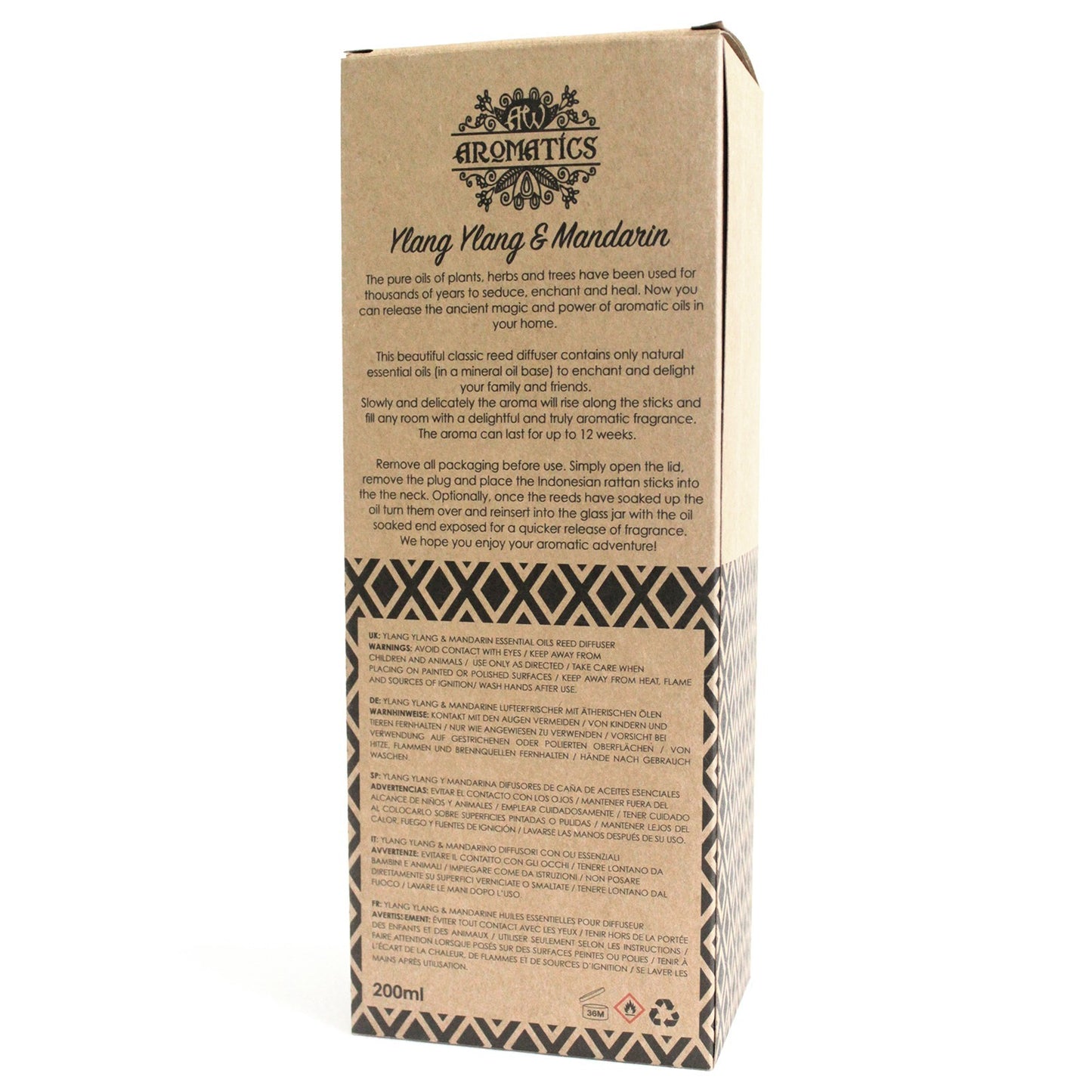 Ylang Ylang & Mandarin Essential Oil Reed Diffuser – Natürliche Duftmagie für Ihr Zuhause - 200ml