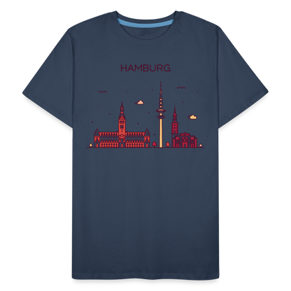 Männer Premium Bio T-Shirt - Hamburg - Navy