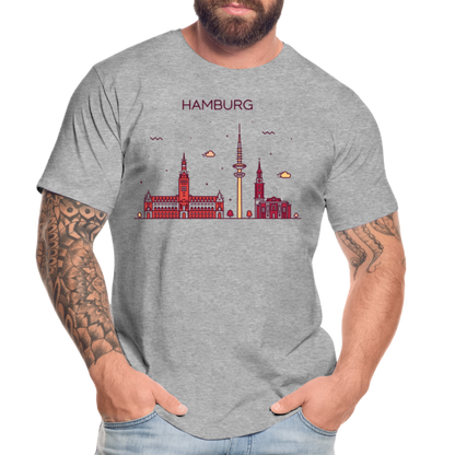 Männer Premium Bio T-Shirt - Hamburg - Grau meliert