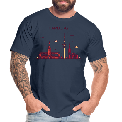 Männer Premium Bio T-Shirt - Hamburg - Navy