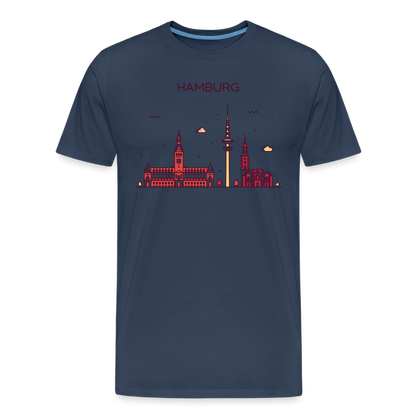 Männer Premium Bio T-Shirt - Hamburg - Navy