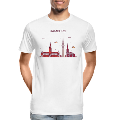 Männer Premium Bio T-Shirt - Hamburg - Weiß