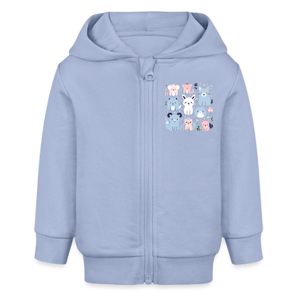 Stanley/Stella Bio Zip Hoodie BABY CONNECTOR - animal world - Sky