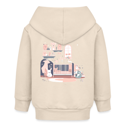 Stanley/Stella Bio Zip Hoodie BABY CONNECTOR - animal world - Naturweiß