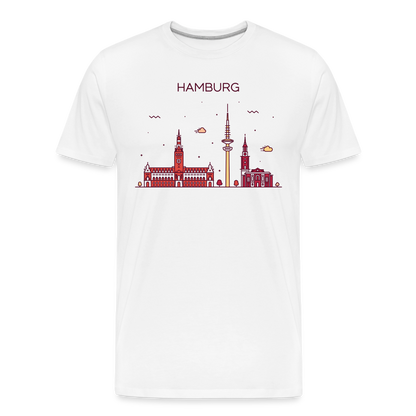 Männer Premium Bio T-Shirt - Hamburg - Weiß